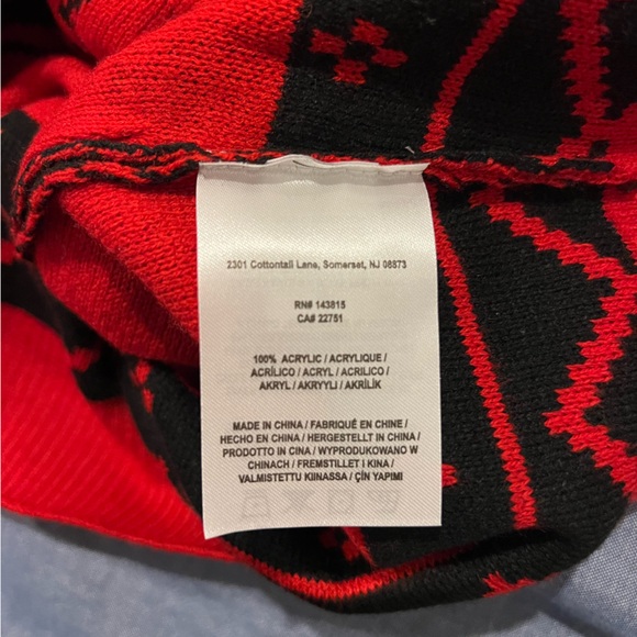 NHL NJ Devils Red and Black Christmas / Winter sweater - Picture 4 of 4